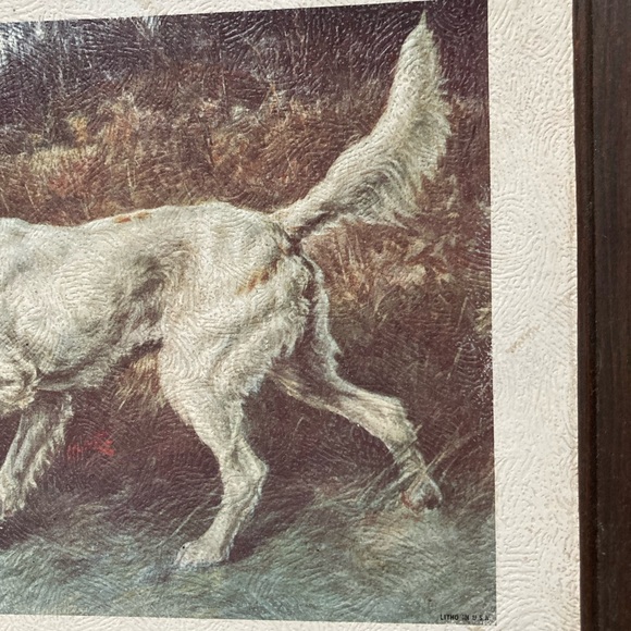 Rare Antique Edmund Osthaus “Dog Hunting in a Field” Litho Print - Picture 2 of 14